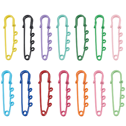 30шт. 15 цвета, запекаемая краска, фурнитура для брошей из железа, с обручем