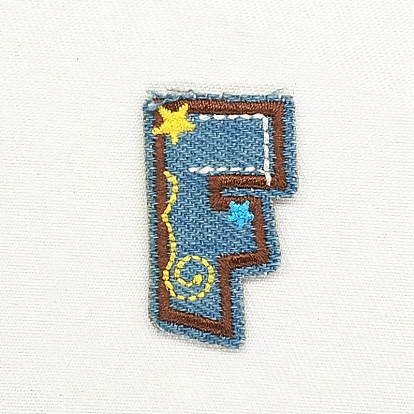 Letter A~Z Computerized Embroidery Denim Cloth Iron on/Sew on Patches, Costume Accessories, Appliques
