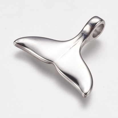 Pendentifs en acier inoxydable, forme de queue de baleine