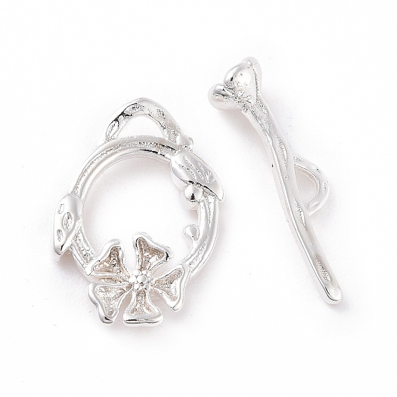 Застежки-кнопки из экологически чистой латуни, без кадмия и без свинца, долговечный, Кольцо с цветком