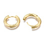 Brass Huggie Hoop Earrings, Nickel Free, Textured Ring Shape