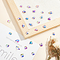CHGCRAFT 100Pcs 5 Style DIY Flat Back K9 Glass Rhinestone Cabochons, Back Plated, Faceted, Mixed Shapes