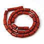 Natural Red Jasper Beads Strands, Column, Grade A, 10x6mm, Hole: 1mm