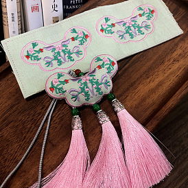 Dragon Boat Embroidery Spring Flower Pouch Cloth Piece DIY Embroidery Sachet Sachet Embroidery Piece