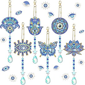 DIY Wind Chime Diamond Painting Kit, Including Acrylic Rhinestones Bag, Diamond Sticky Pen, Tray Plate