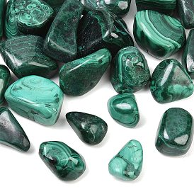 Perlas de malaquita naturales, piedra caída, pepitas, sin agujero / sin perforar, Gemas para rellenar jarrones/sin perforar, gemas de relleno de jarrones