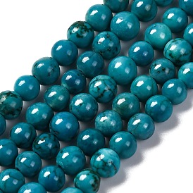 Природные Говлит бисер нитей, окрашенные, круглые