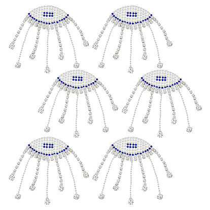 Самоклеящаяся свадебная аппликация со стразами, кисточка от сглаза