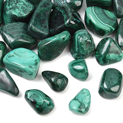 Natural Malachite Beads, Tumbled Stone, Nuggets, No Hole/Undrilled, Vase Filler Gems/Undrilled, Vase Filler Gems
