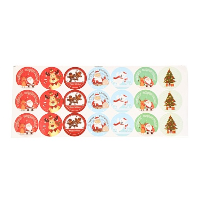 Sealing Stickers, Label Paster Picture Stickers, Christmas Theme, Flat Round
