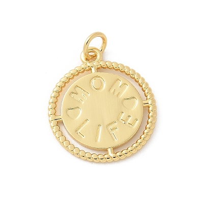 Латунные подвески, стойки покрытие, без кадмия и без свинца, долговечный, плоско-круглые, с целью перехода в кольце