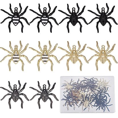 20 шт 5 стили подвески из сплава эмали, очарование паука