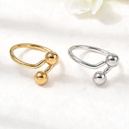 304 открытые манжеты из нержавеющей стали для женщин, ионное покрытие (ip), круглые