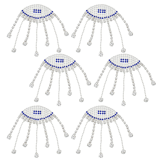 Самоклеящаяся свадебная аппликация со стразами, кисточка от сглаза
