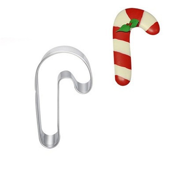 304 Stainless Steel Christmas Cookie Cutters, Cookies Moulds, DIY Biscuit Baking Tool, Candy Cane
