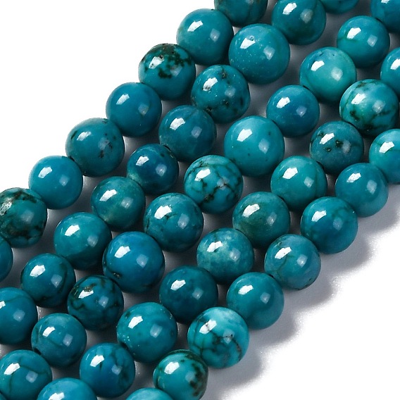 Природные Говлит бисер нитей, окрашенные, круглые