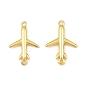 Brass Connector Charms, Airplane Links, Rack Plating, Long-Lasting Plated, Lead Free & Cadmium Free