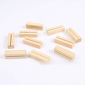 Wooden Place Card Holder, for Wedding Decoration, Cuboid