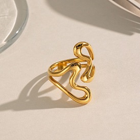 Irregular 304 Stainless Steel Cuff Open Rings