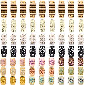 44 Perles de tressage pour dreadlocks en plastique et résine (pièces), pour la coiffure