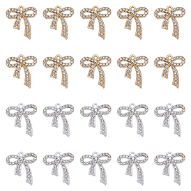 40 шт. 2 подвески из цветного сплава со стразами, УФ-покрытием, бантом