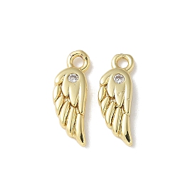 Латунные микро проложить кубического циркония прелести, крыло, без кадмия и без свинца, долговечный, стойки покрытие