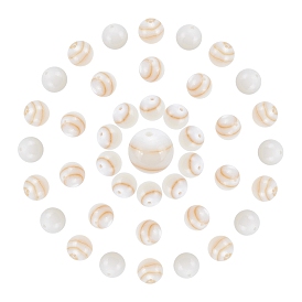 SUNNYCLUE 3 Strands Natural Freshwater Shell Round Bead Strands