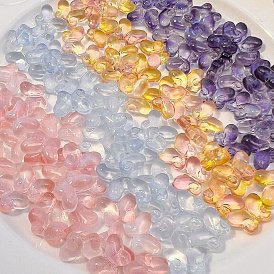 Прозрачные стеклянные бусины, бабочка