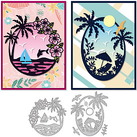 Пляжная тема трафареты для резки углеродистой стали, для diy scrapbooking, Фотоальбом, декоративная бумага для тиснения, форма для поздравительных открыток