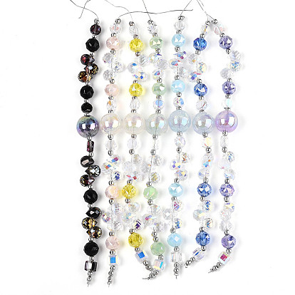 Стеклянные и акриловые и ccb бусины нити, разнообразные, для изготовления ювелирных изделий, граненые