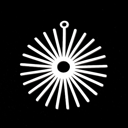 304 Stainless Steel Pendants, Laser Cut, Sun
