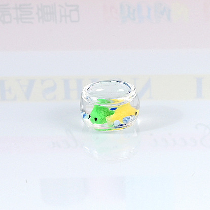 Аквариум рондель, миниатюрные украшения из смолы, аксессуары для кукольного домика в микроландшафтном саду, притворяясь опорными украшениями