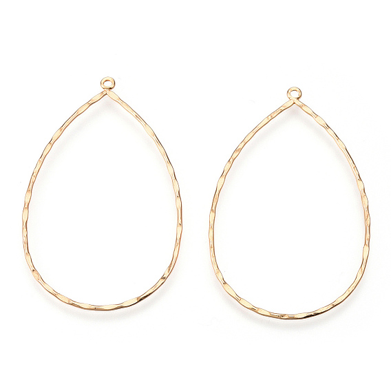 Долговечные латунные большие подвески, без кадмия, без никеля и без свинца, текстурированная слеза