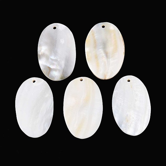 Естественных пресноводных оболочки большие кулоны, овальные амулеты
