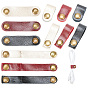 48 piezas 6 correas de cable de piel de vacuno estilo, ataduras de cables de gestión, para cable usb cable de auriculares