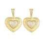 Латунные микро проложить кубического циркония подвески, сердце