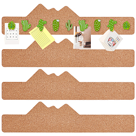 20шт. кабошоны из кактусового дерева, булавки для карт, железные канцелярские кнопки, с 4шт. самоклеящимися пробковыми полосками в форме горы