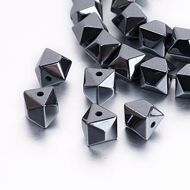 Non-magnetic Synthetic Hematite Beads Strands, Polygon