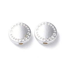 Alloy Beads, Long-Lasting Plated, Flat Round