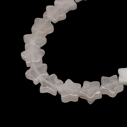 Star Natural Rose Quartz Beads Strands, Dyed, 11x11.5x4~5mm, Hole: 1mm, about 20pcs/strand, 7.87 inch 