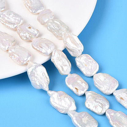 Природные Кеши жемчуг пряди, культивированный пресноводный жемчуг, барочный жемчуг, прямоугольные