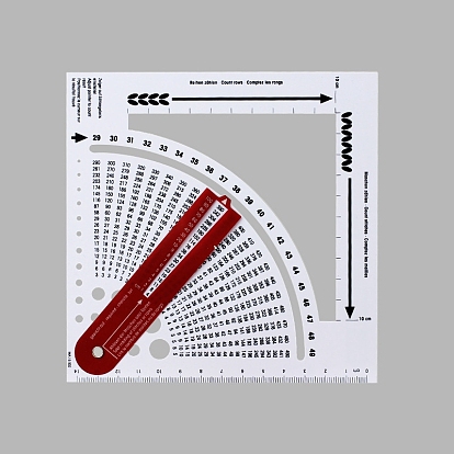 PVC & Metal Knitting Counter, Knitting Gauge Converter, Knitting Stitch Calculator and Counting Frame Ruler