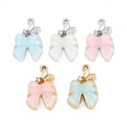 Alloy & Resin & Rhinestone Pendants, Bowknot & Butterfly Charms