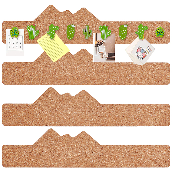 20шт. кабошоны из кактусового дерева, булавки для карт, железные канцелярские кнопки, с 4шт. самоклеящимися пробковыми полосками в форме горы