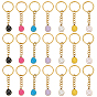 35шт 7 стиль сплава эмалированные брелки, с железными кольцами