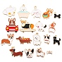 Pendentifs en émail , charmes de chien, or