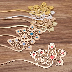 Ancient Style Alloy Hair Stick Finding, for DIY Jewelry Accessories, Flower