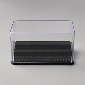 3-stufige Vitrine für Actionfiguren aus Kunststoff, rechteckige Minifiguren-Organizer-Präsentationsbox, für Blockbau, Modellspeicher