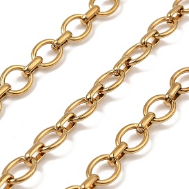 304 цепи овальные из нержавеющей стали, несварные, с катушкой, ионное покрытие (ip)