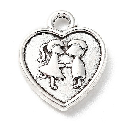 Tibetan Style Alloy Pendants, Heart